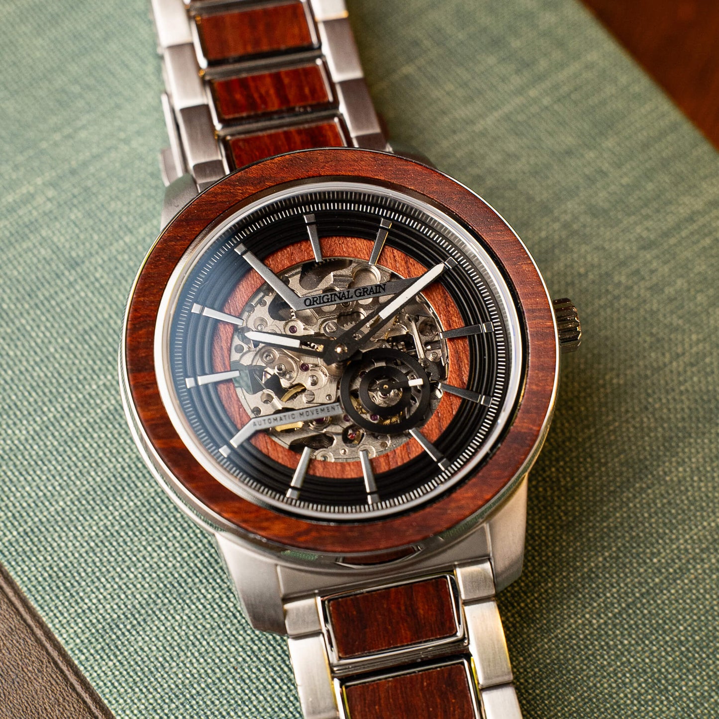 Rosewood Silver Barrel Automatic 46mm