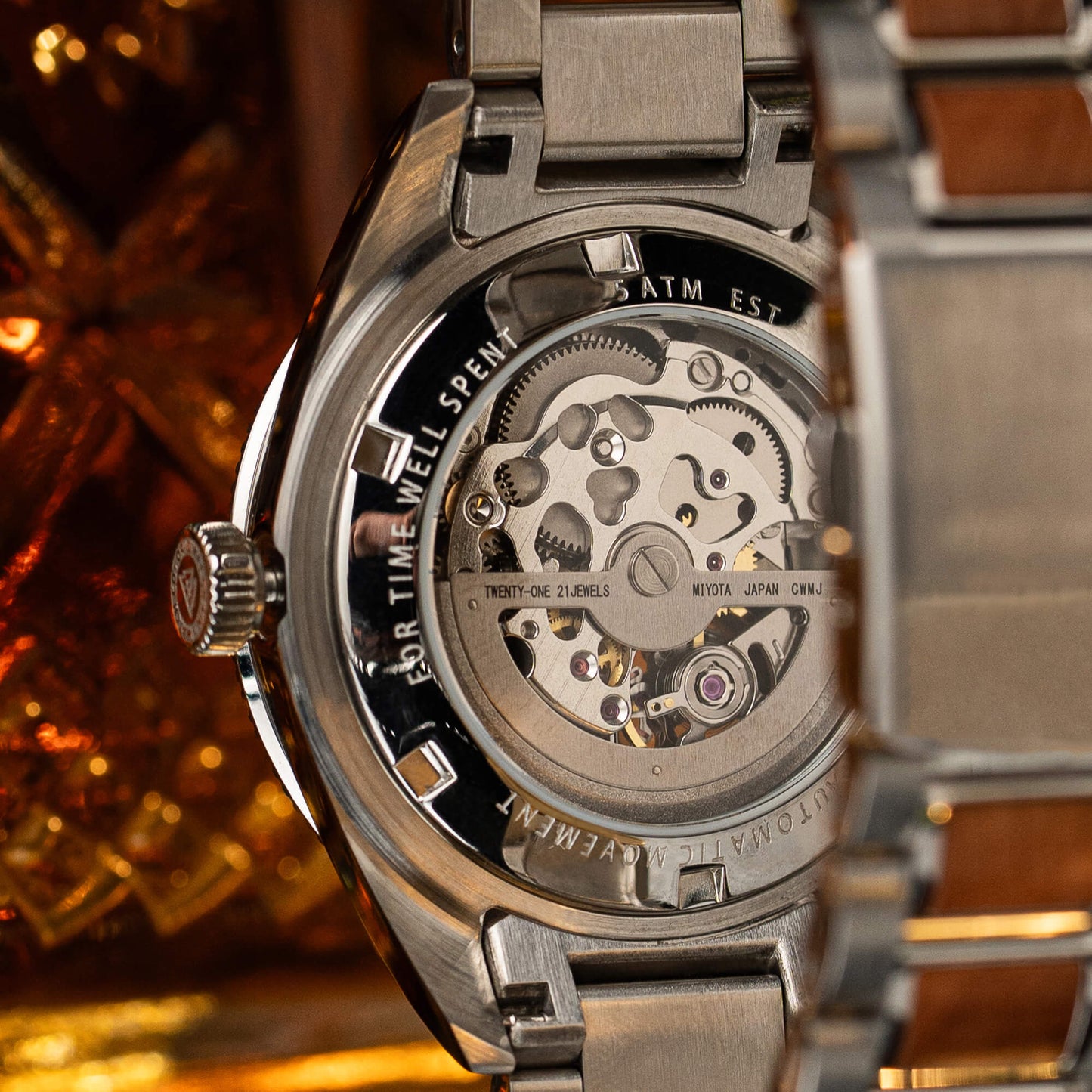 Burlwood Silver Vintage Automatic 40mm