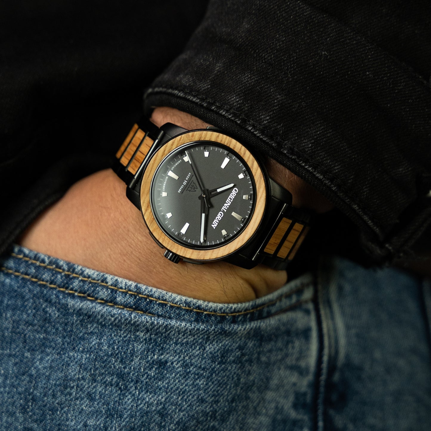 American Heritage Bourbon Barrels Black 42mm