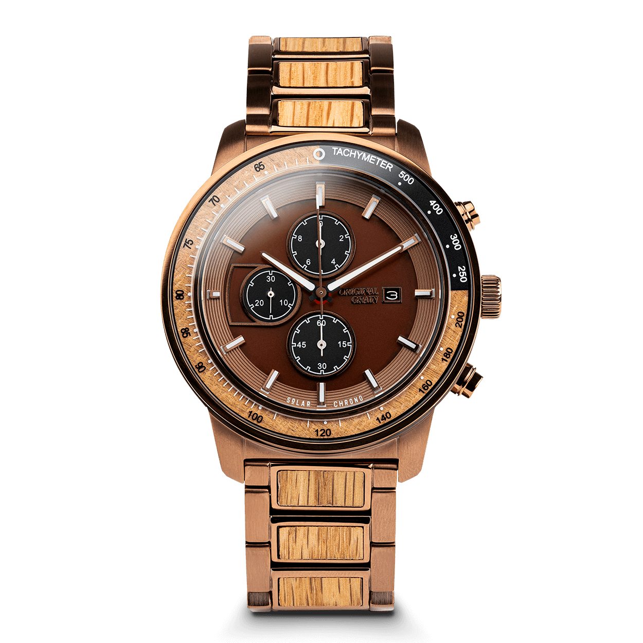 Whiskey Espresso Barrel Solar Chrono 45mm
