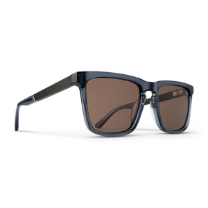 Revival-Sonnenbrille in Eichengrau, transparent und blau