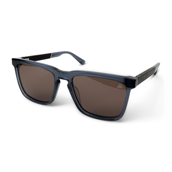 Revival-Sonnenbrille in Eichengrau, transparent und blau