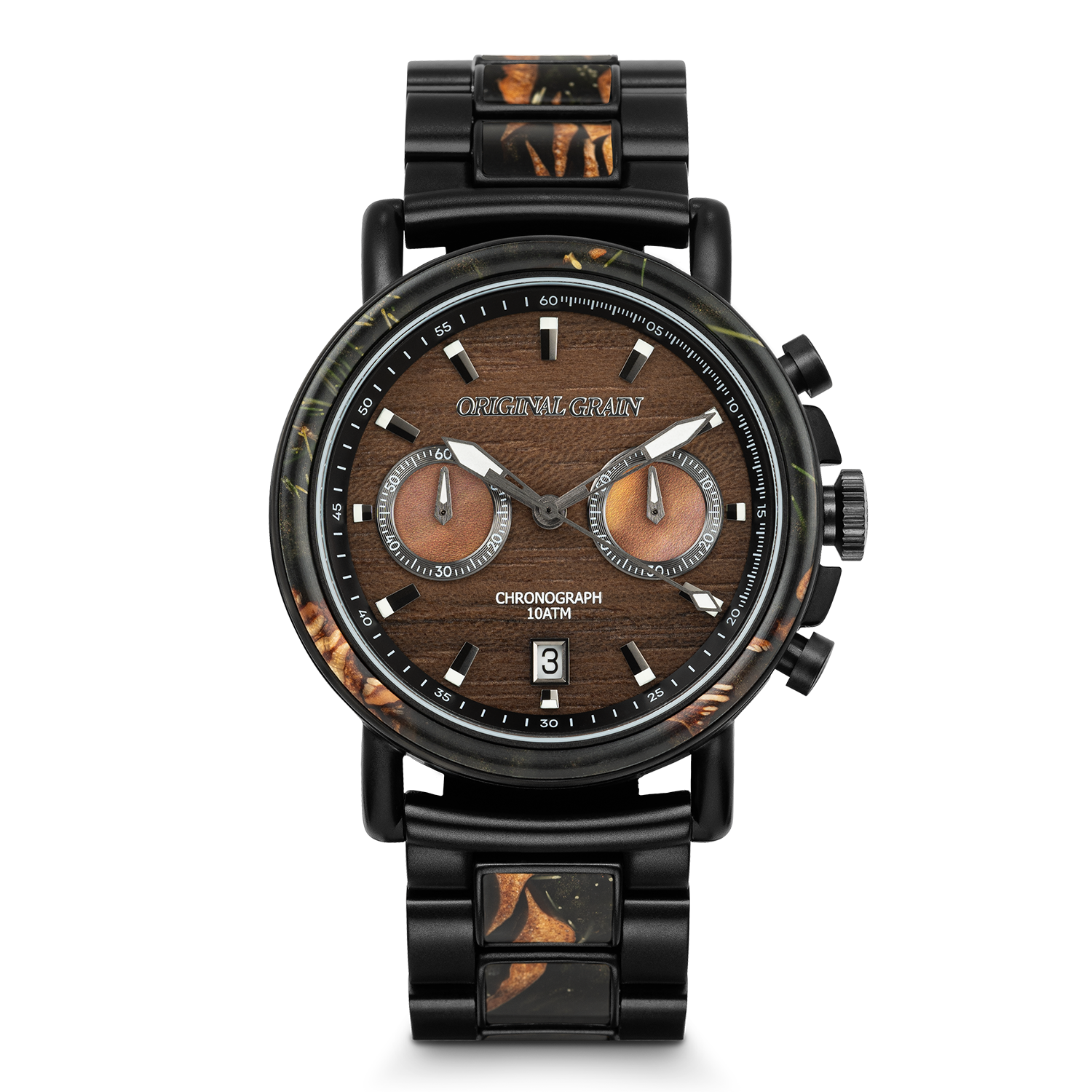 Pine Cone Resin Black Chrono 44mm Original Grain