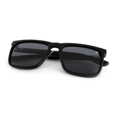 Mattschwarze Revival-Sonnenbrille aus Walnussholz