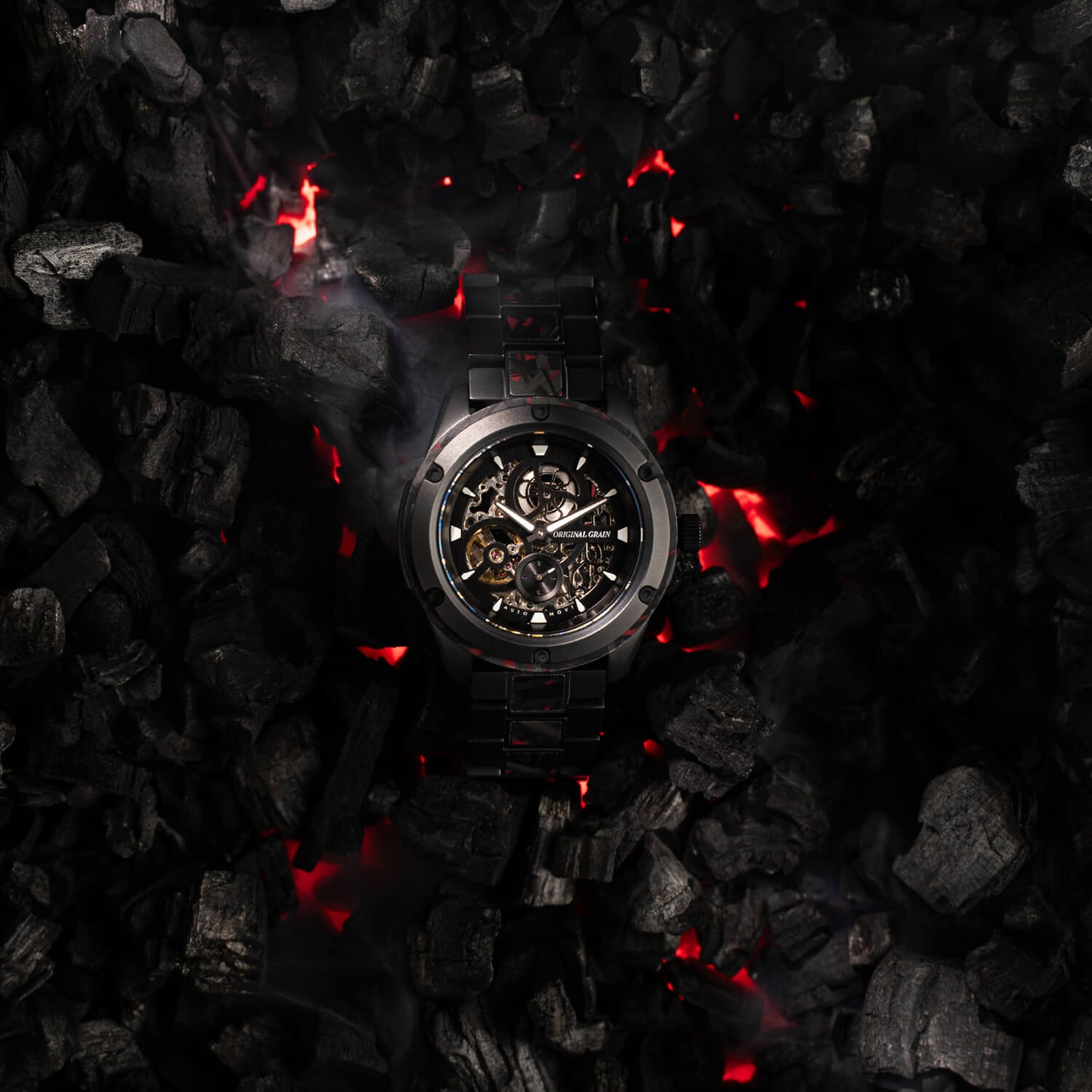 Forest Fire Red Rugged Auto 44mm