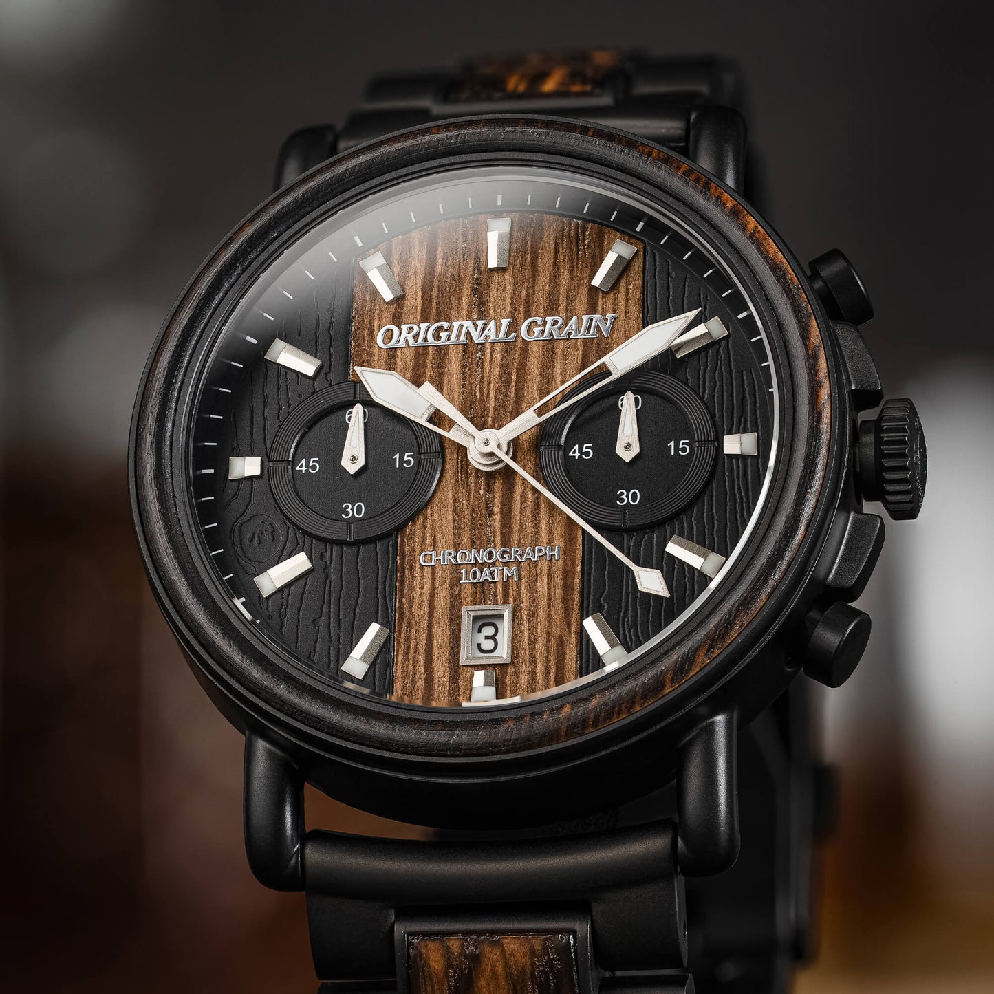 Charred Whiskey Black Dial Chrono 44mm