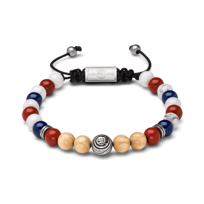 Chicago Cubs Round Macrame Bracelet 8mm by Original Grain