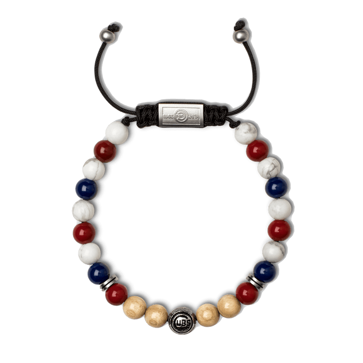Boston Red Sox Round Macrame Bracelet 8mm by Original Grain