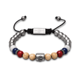 Chicago Cubs Square Macrame Bracelet 8mm by Original Grain