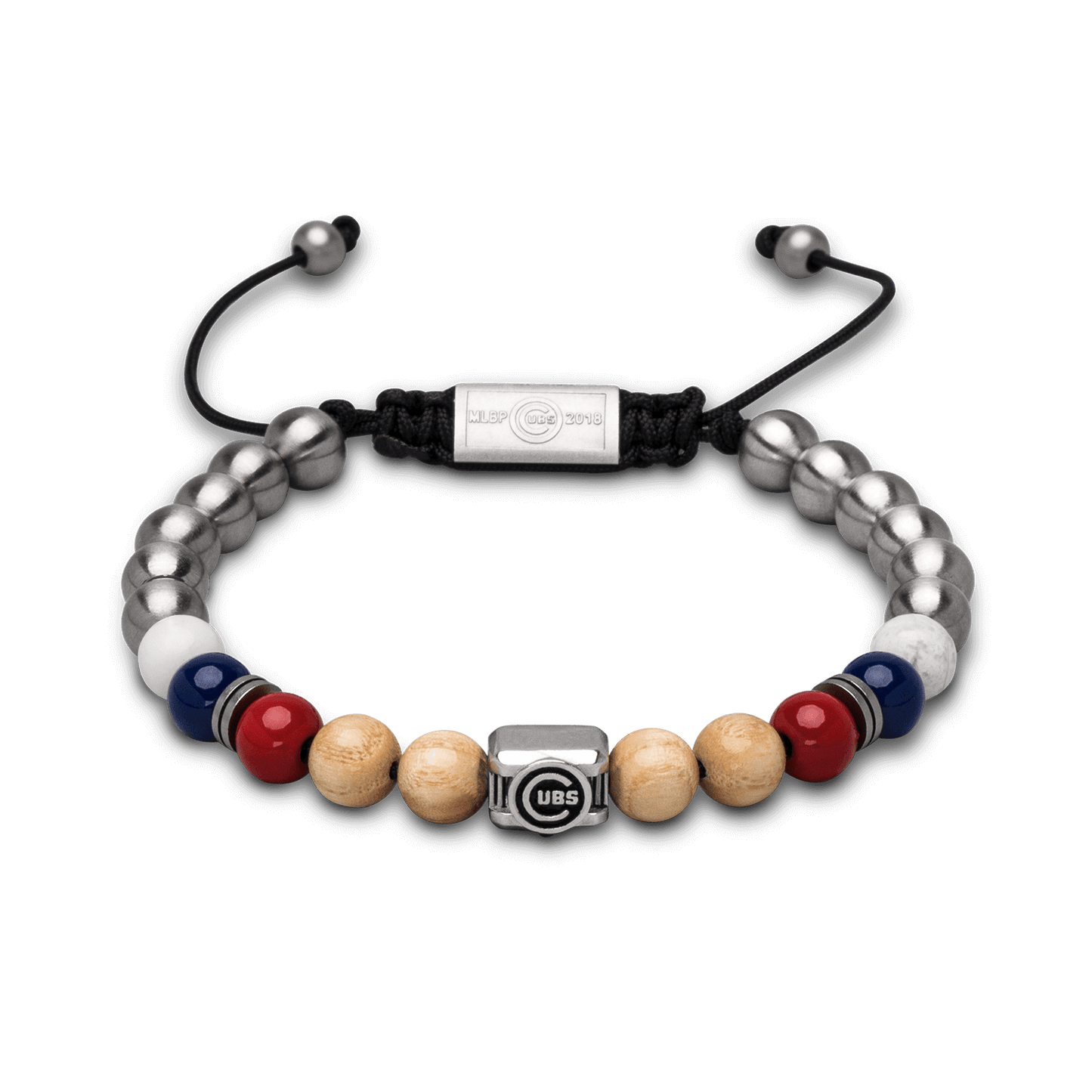 Chicago Cubs Square Macrame Bracelet 8mm by Original Grain