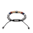 Back of Chicago Cubs Square Macrame Bracelet 8mm by Original Grain