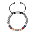 Chicago Cubs Square Macrame Bracelet 8mm by Original Grain