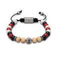 Boston Red Sox Round Macrame Bracelet 8mm by Original Grain