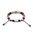 Back of Boston Red Sox Round Macrame Bracelet 8mm by Original Grain