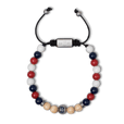Boston Red Sox Round Macrame Bracelet 8mm by Original Grain