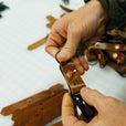 Original Grain x Bradley Mountain Leather Key Fob Metal Rivet Craftsmanship Process