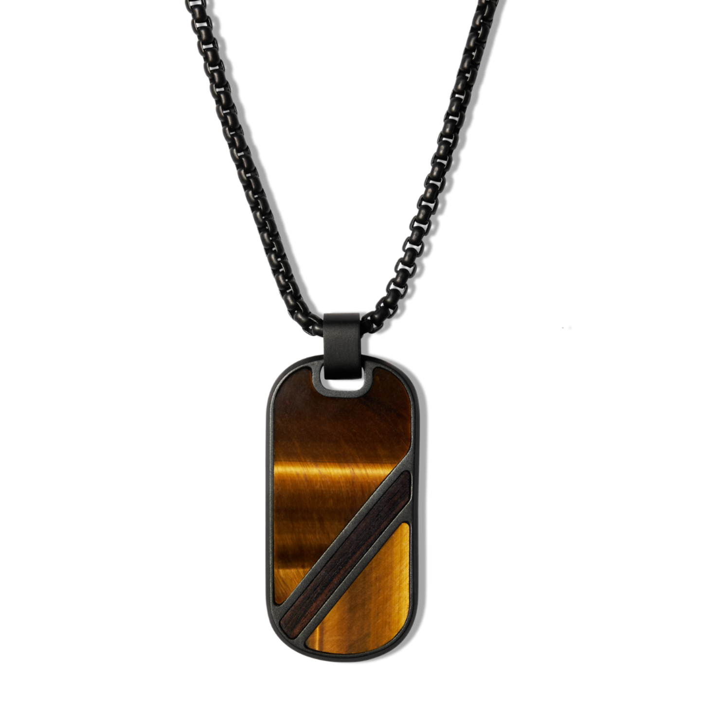 Tigers Eye Blackwood Pendant Necklace