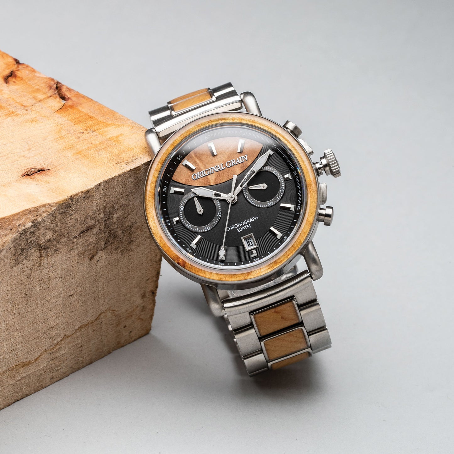 Burlwood Chrono + Whiskey Brown Sunglass Gift Kit