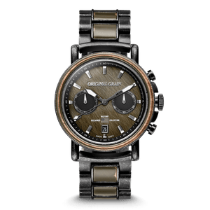 Military Stonewashed Steel Chrono 44mm by Original Grain