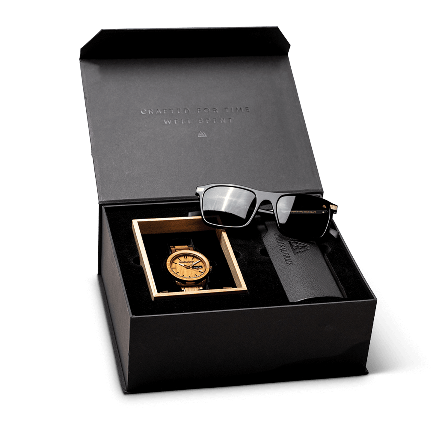 Whiskey Barrel 42mm + Whiskey Black Sunglass Gift Kit