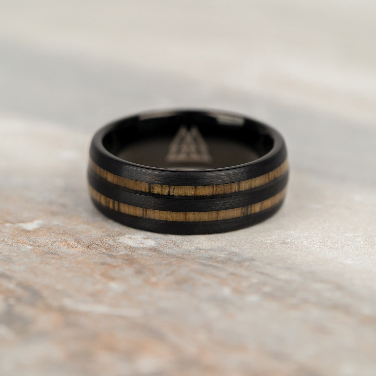Whiskey Black Double Barrel Ring