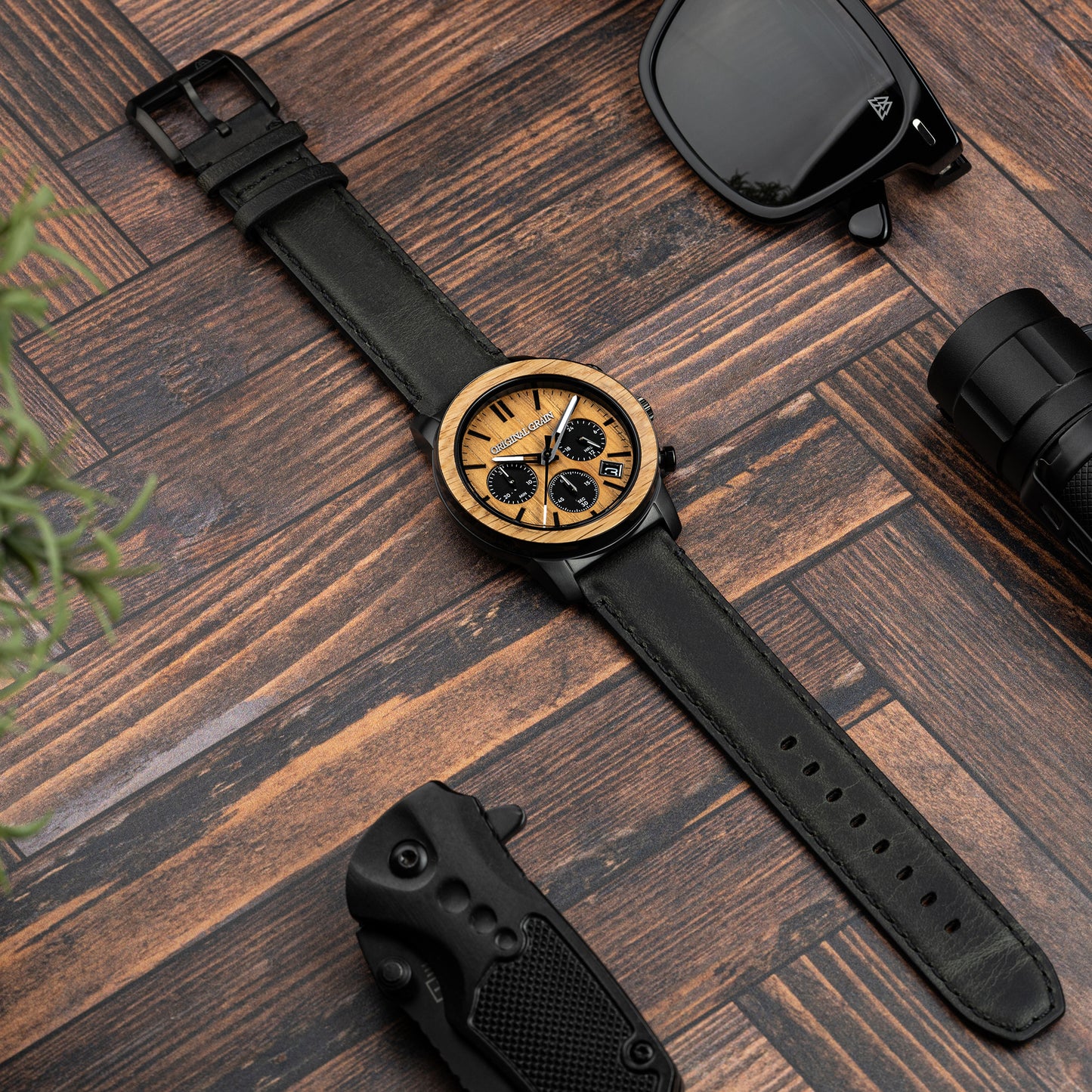 Charcoal Grey 21mm Leather Band
