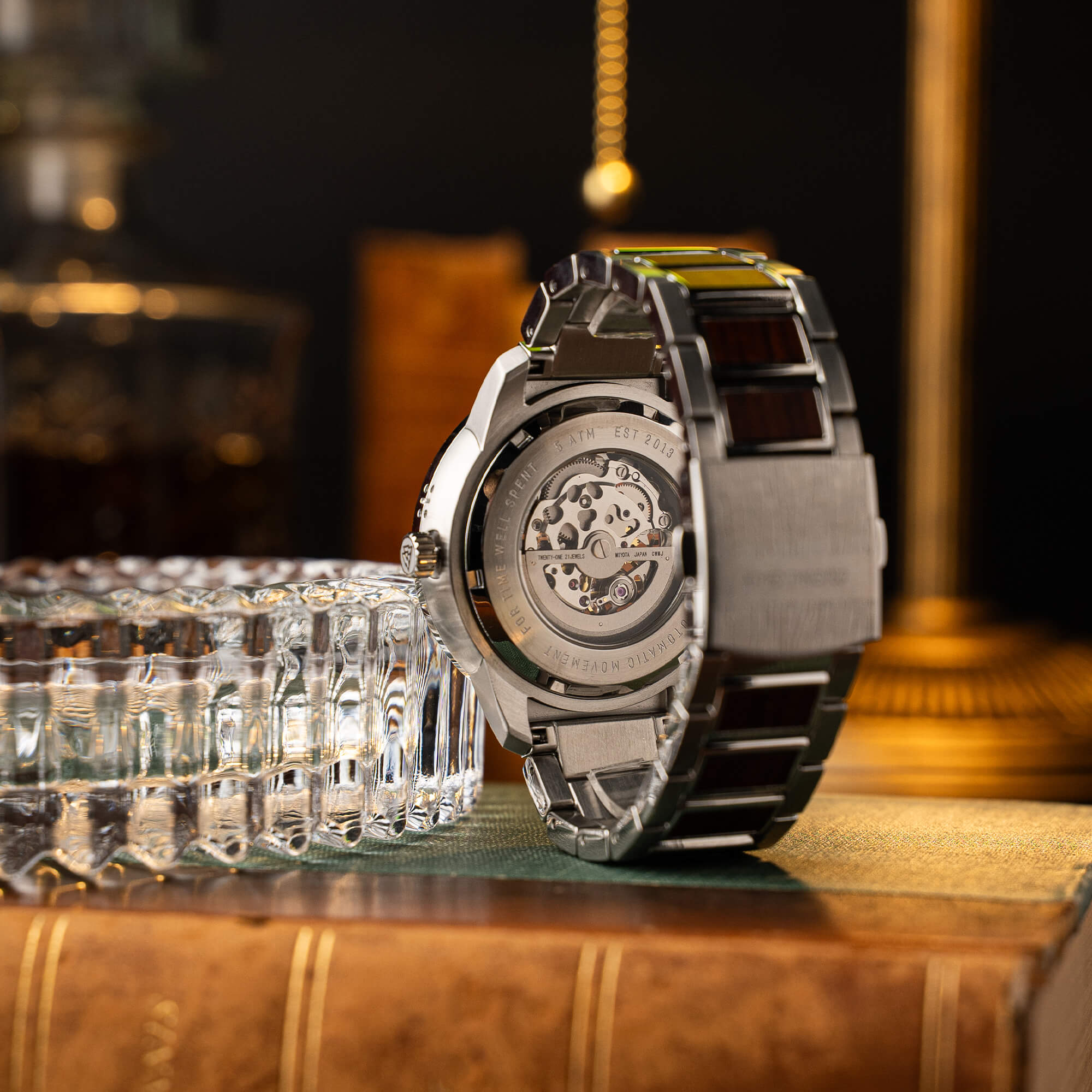 Rosewood Silver Barrel Automatic 46mm – Original Grain