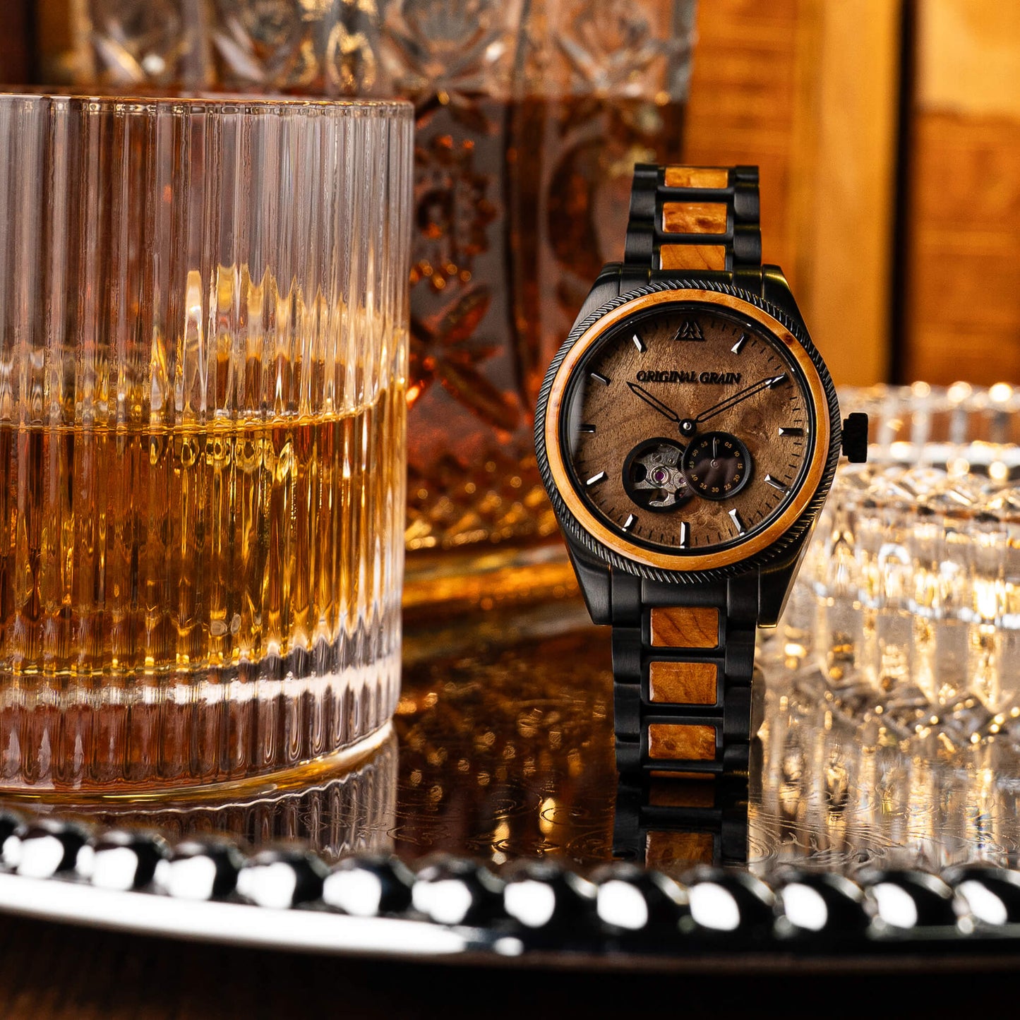 Burlwood Black Vintage Automatic 40mm