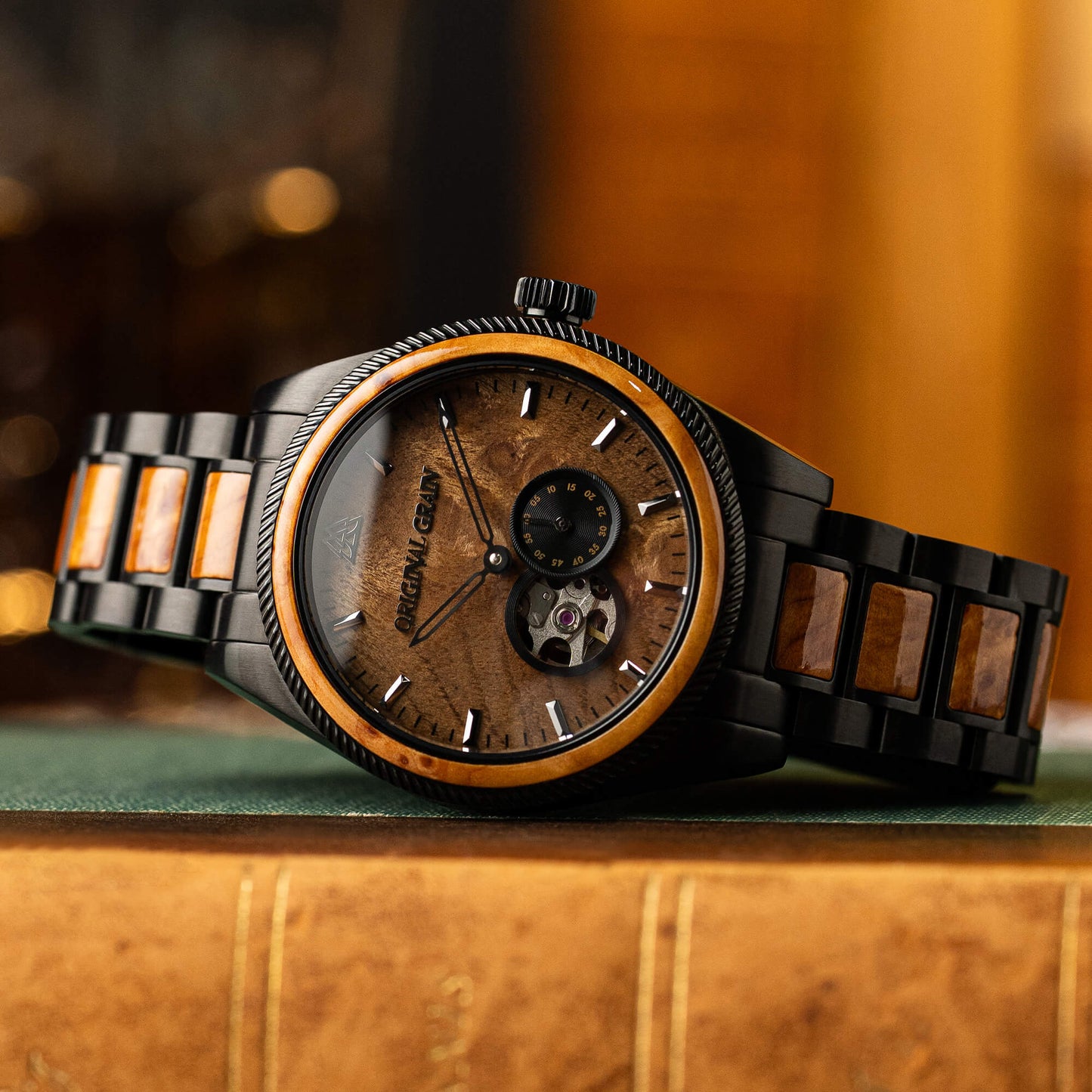 Burlwood Black Vintage Automatic 40mm