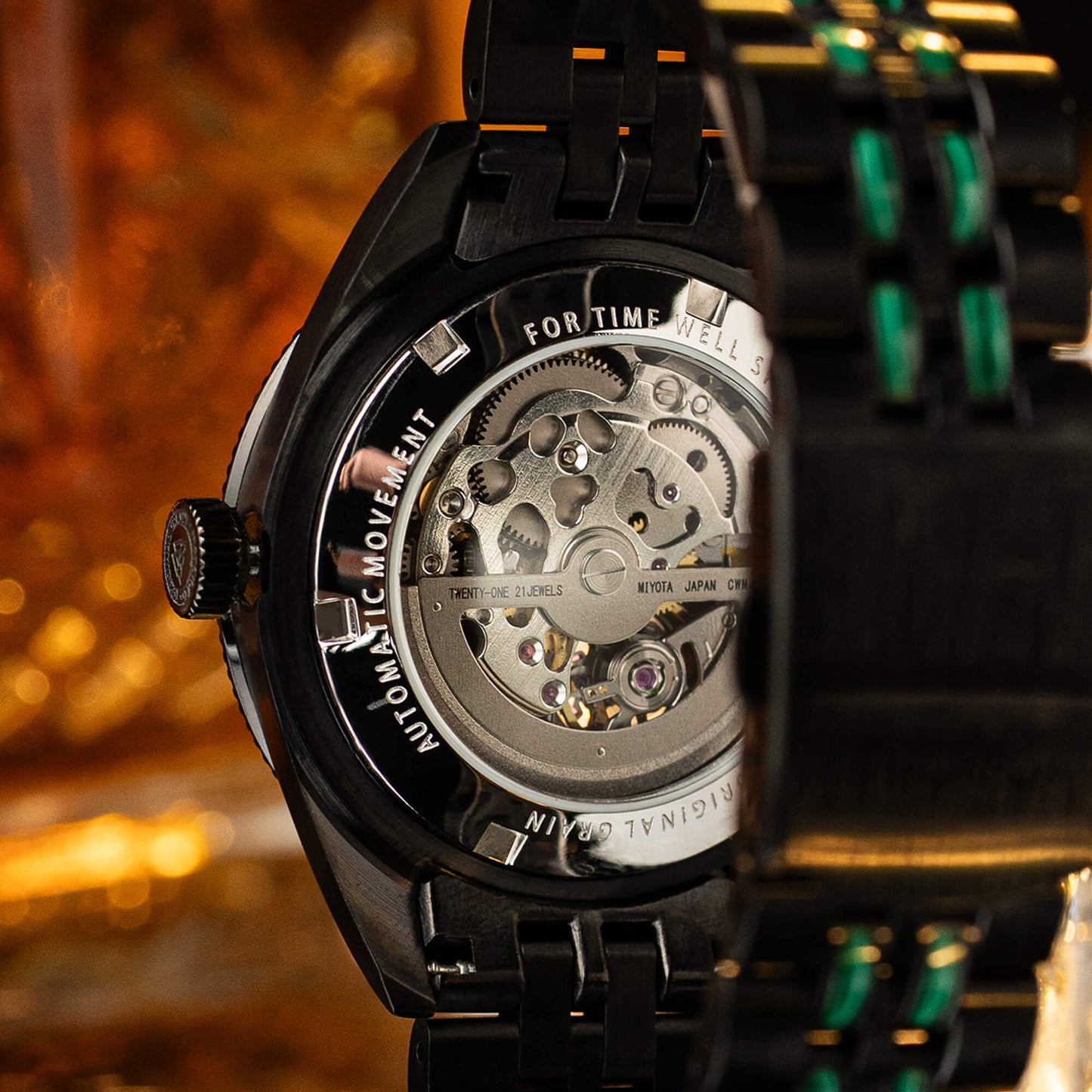 Malachite Black Vintage Automatic 40mm