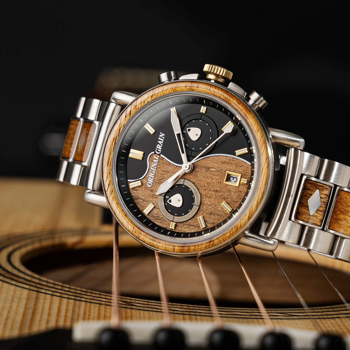 OG Koa Guitar Chrono 44mm