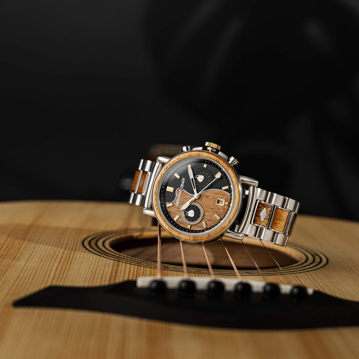 OG Koa Guitar Chrono 44mm