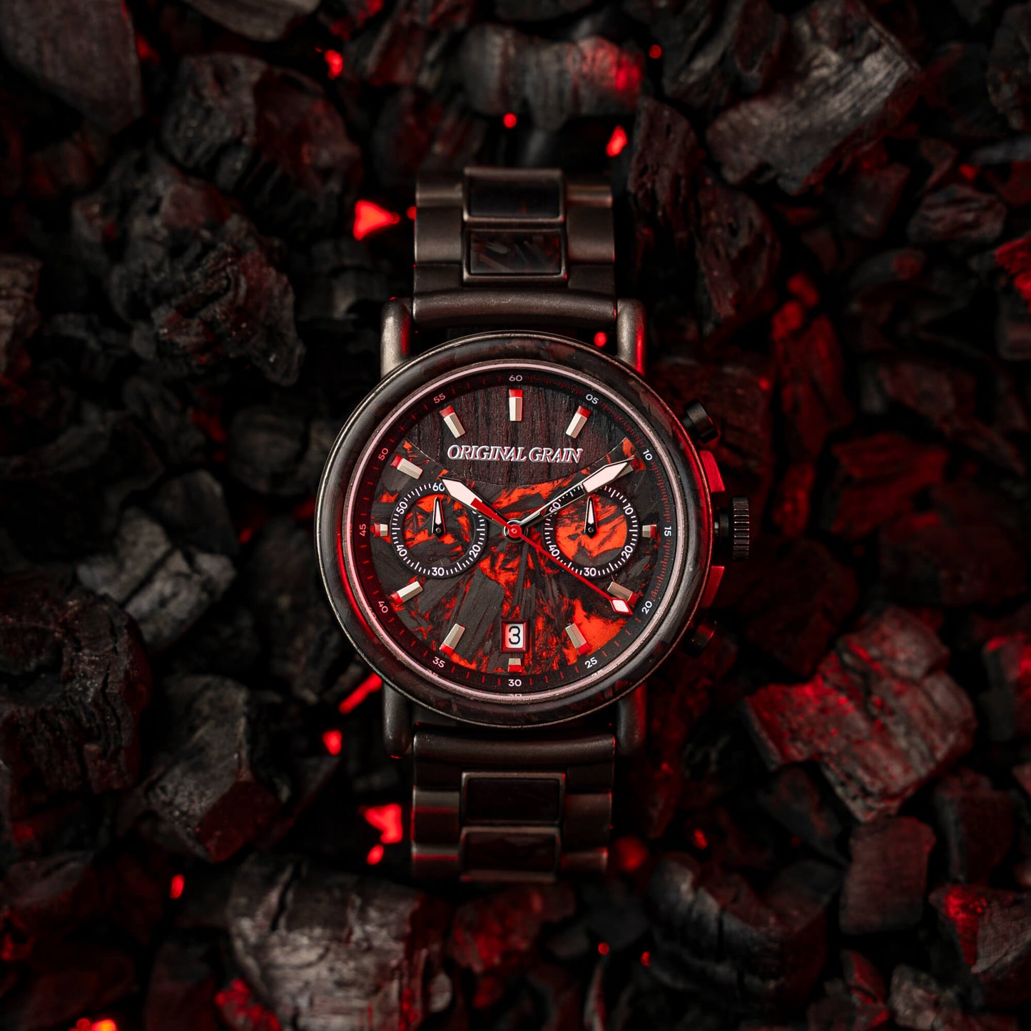 Forest Fire Red Chrono 44mm