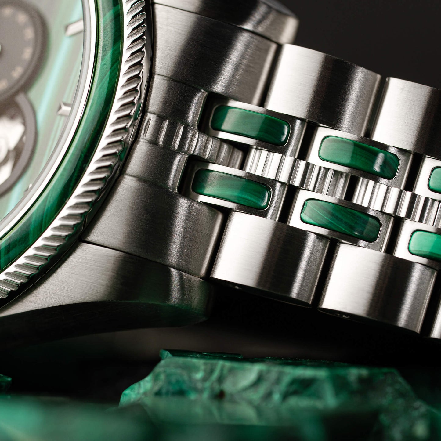 Malachite Silver Vintage Automatic 40mm
