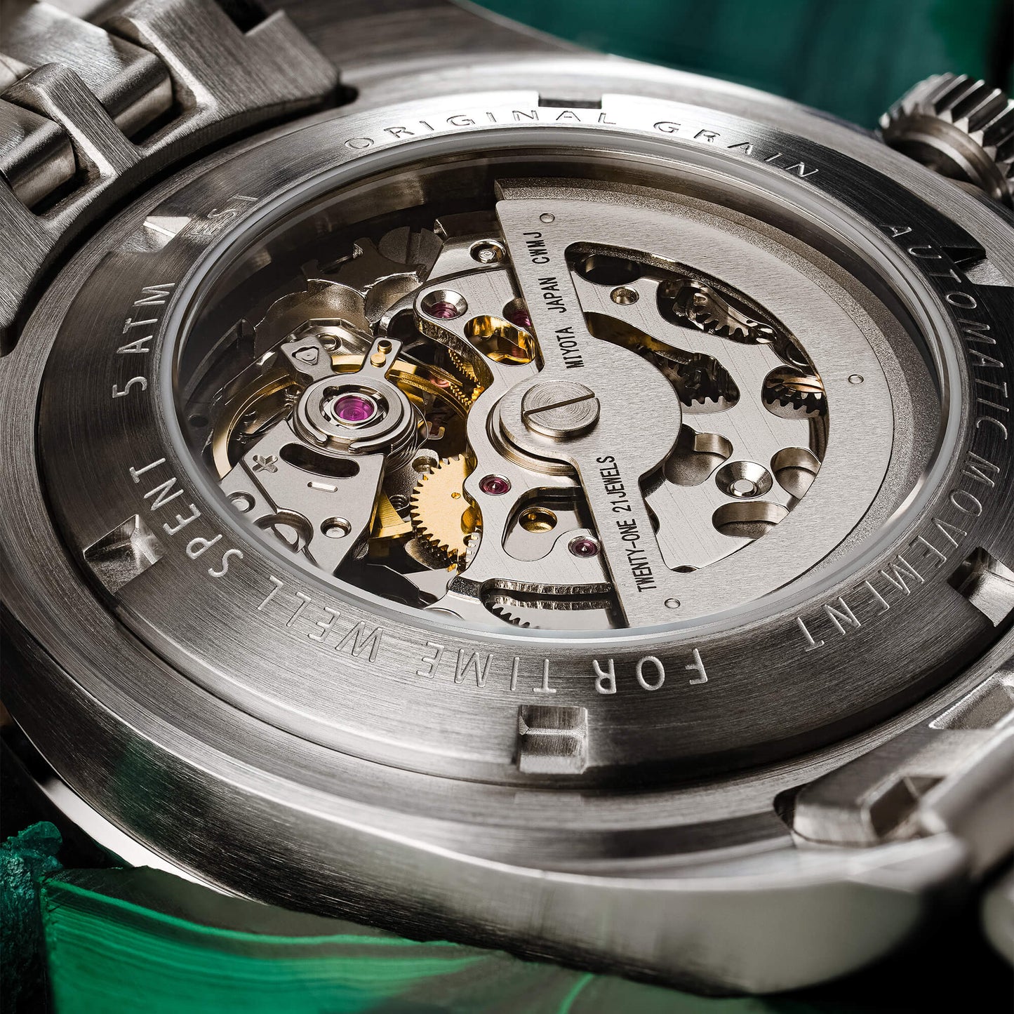 Malachite Silver Vintage Automatic 40mm