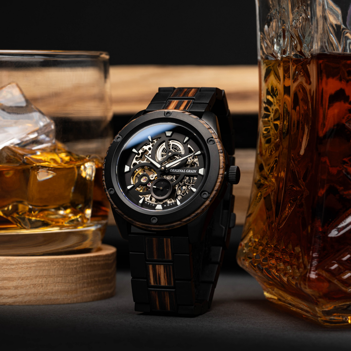 Whiskey Black Rugged Automatic 44mm