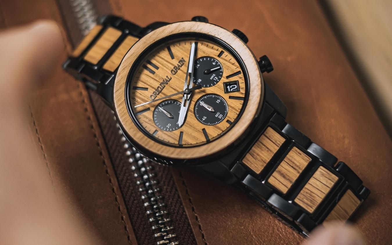 AMARETTO BBR：01 Black Berry Recordings Whiskey Black Chrono 44mm | Original Grain