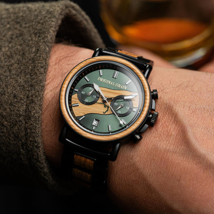 Buffalo Trace Whiskey Black Chrono 44mm – Original Grain