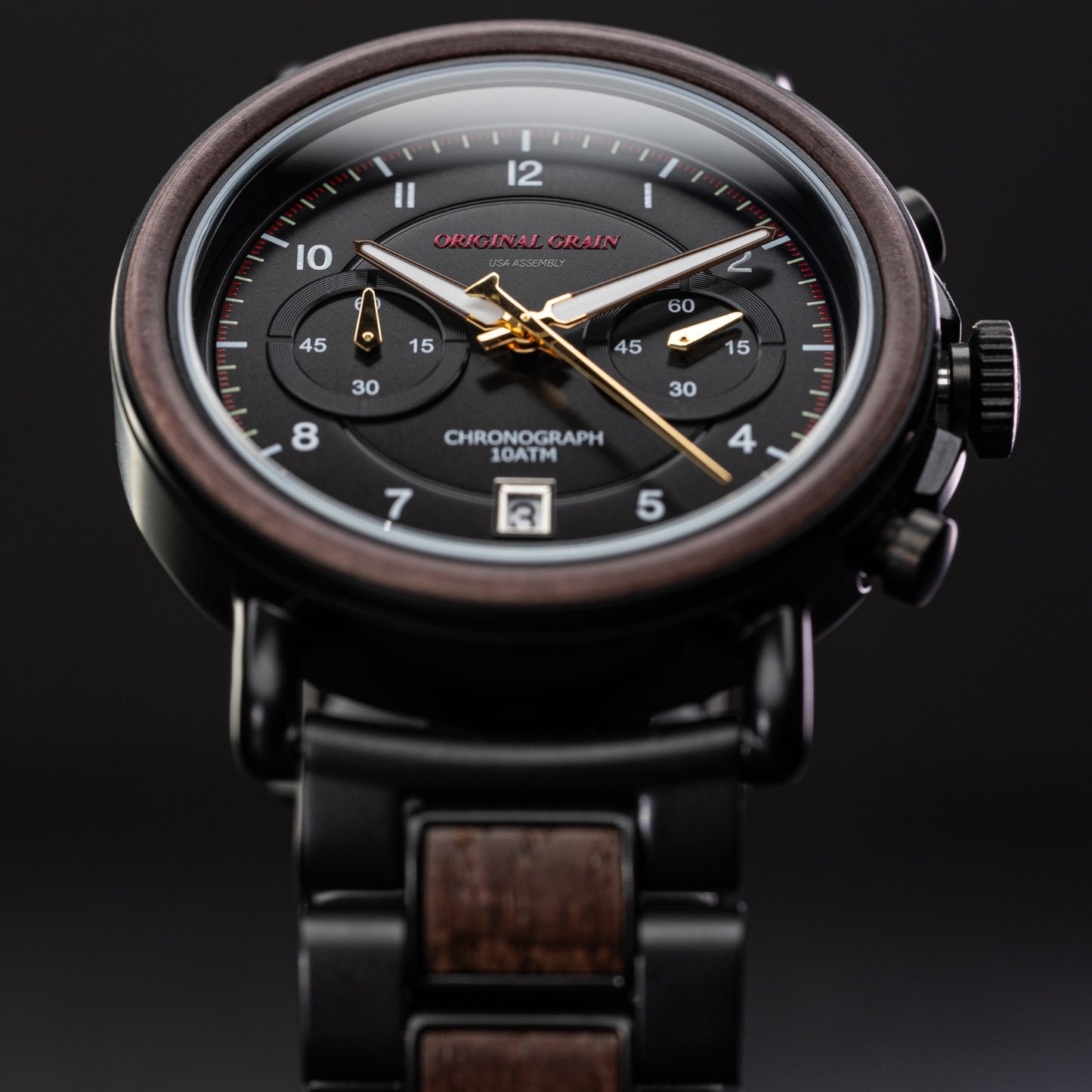 Chrono chemin de fer noir 44mm