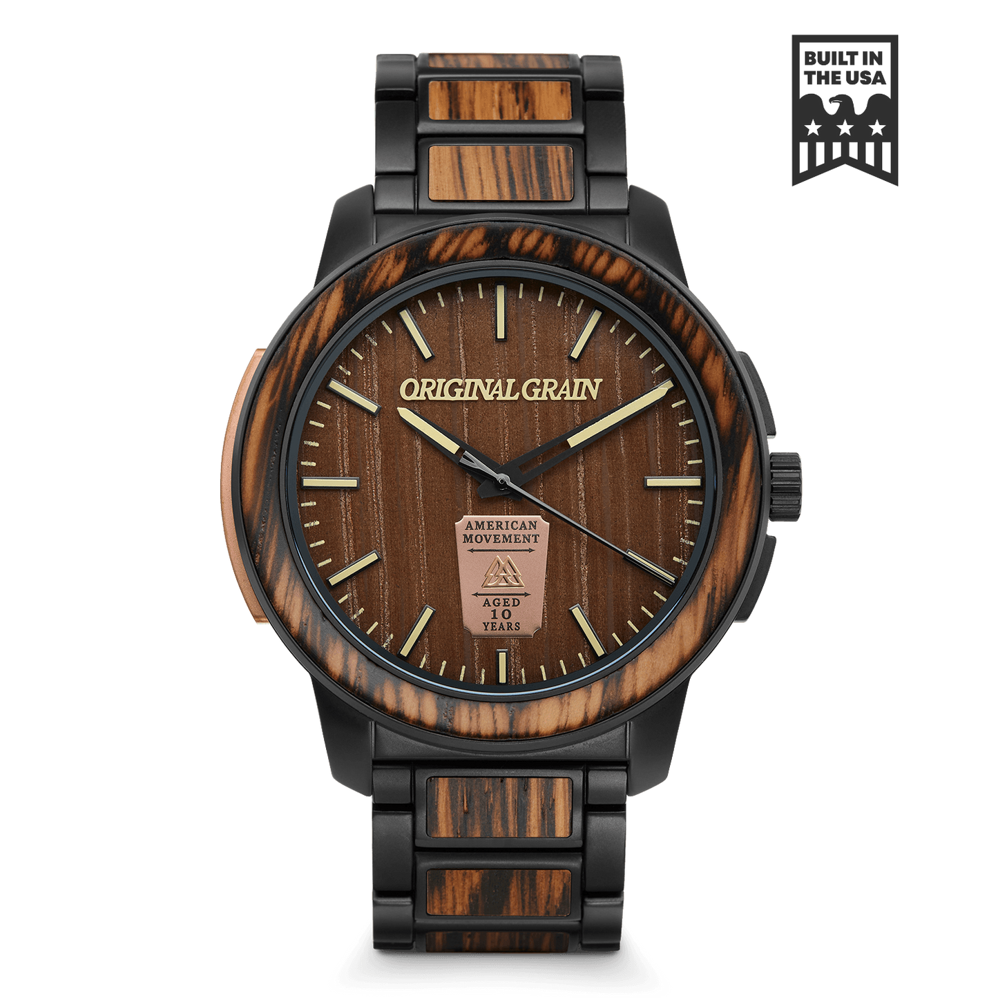 American Heritage Charred Oak Bourbon Barrel 46mm Original Grain