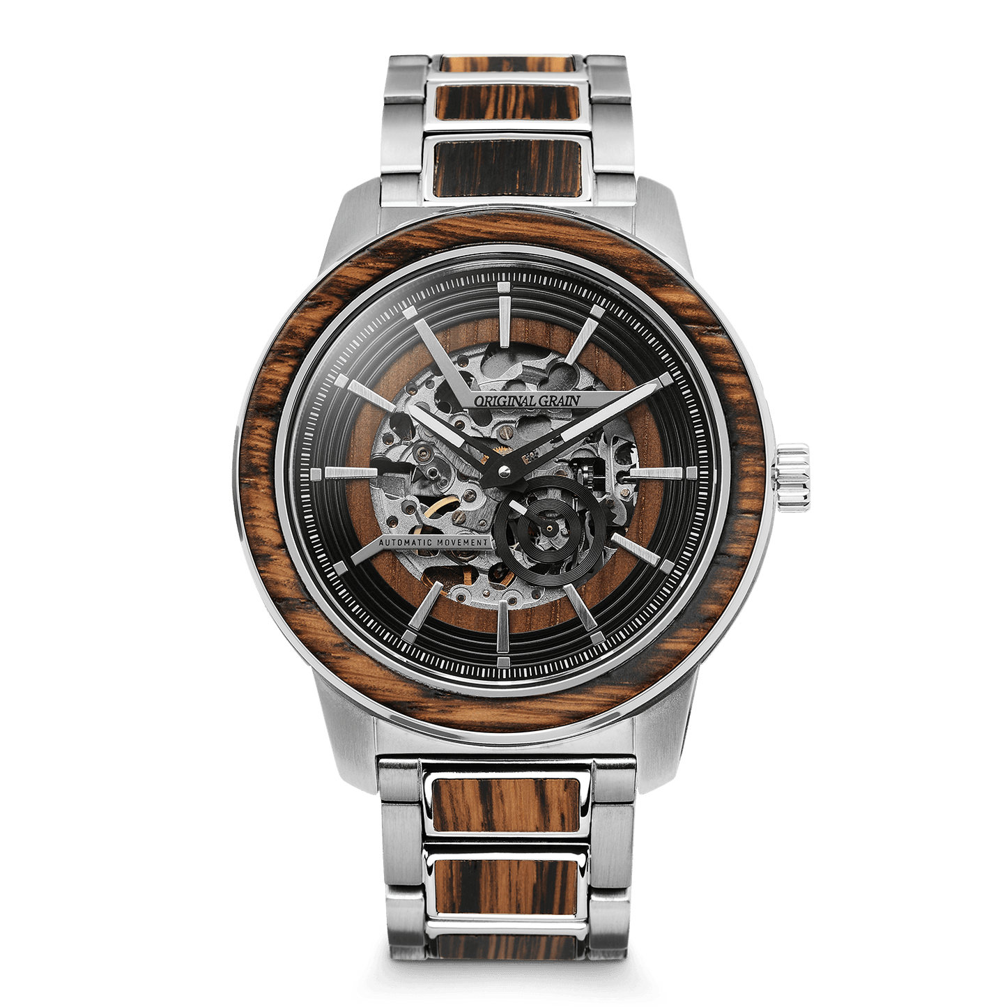 Charred Whiskey Silver Barrel Automatic 46mm