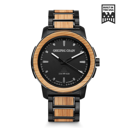 Amerikanische Bourbonfässer, schwarz, 42 mm