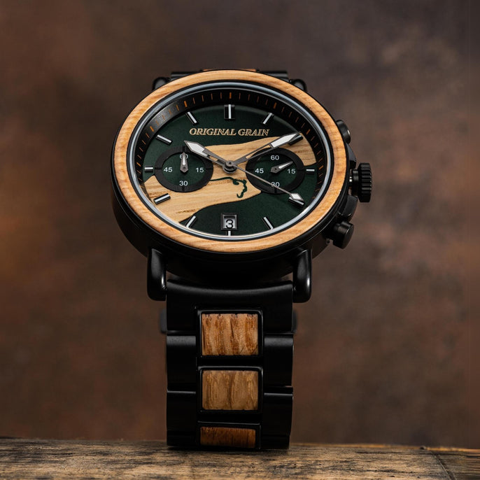 Buffalo Trace Whiskey Black Chrono 44mm – Original Grain