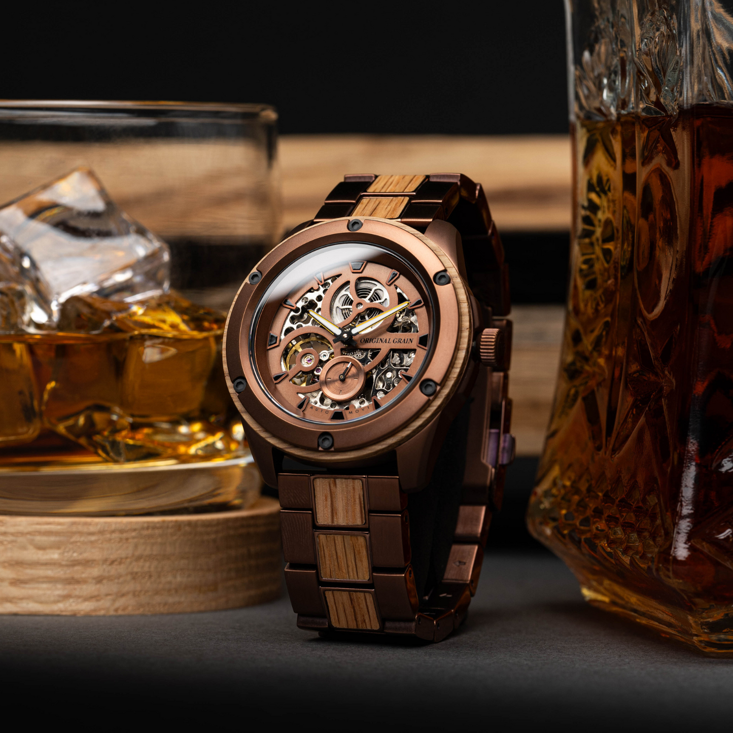 Whiskey Espresso Rugged Automatic 44mm