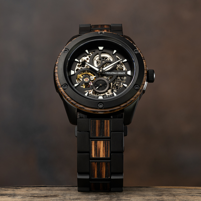 Whiskey Black Rugged Automatic 44mm Original Grain
