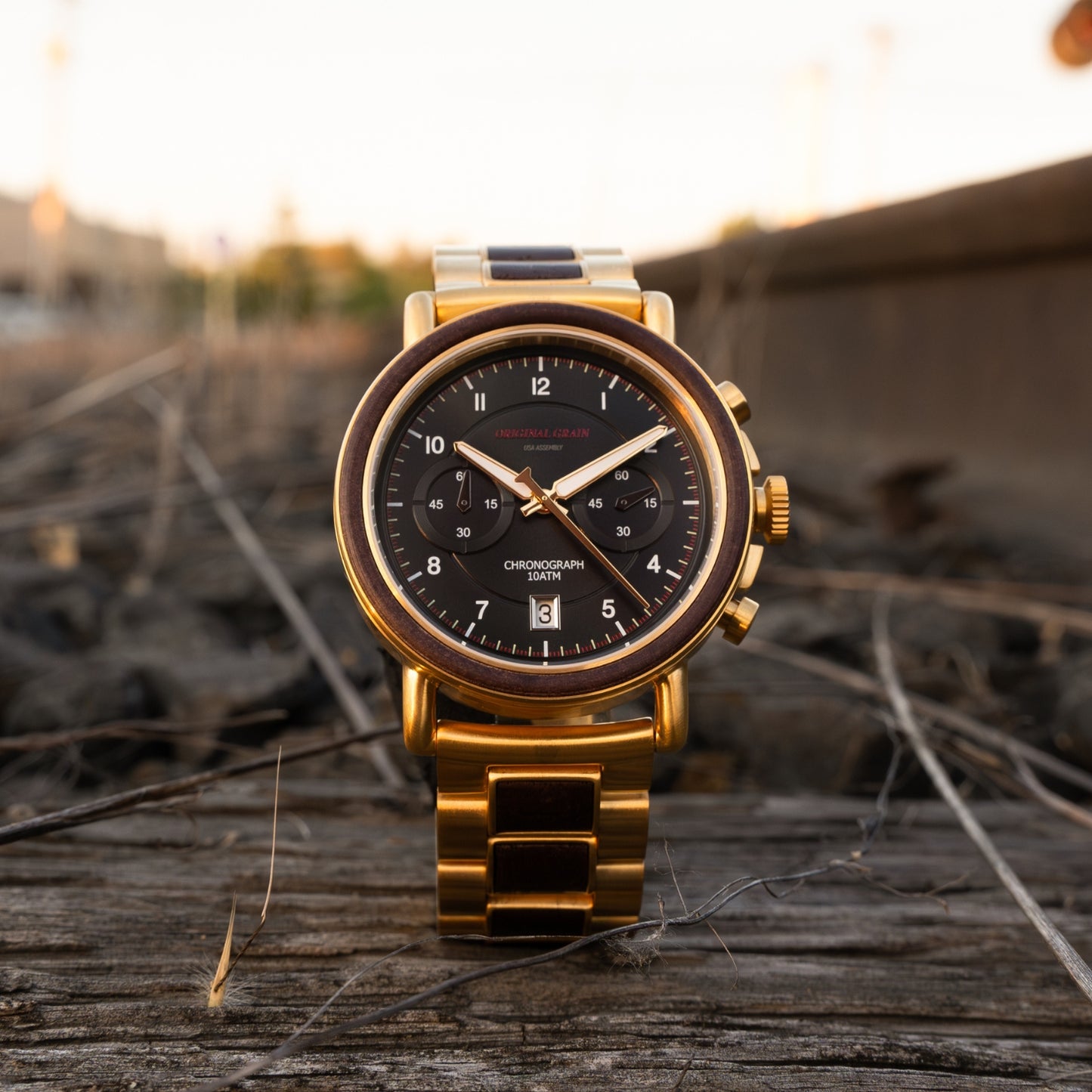 Eisenbahngold-Chrono 44 mm