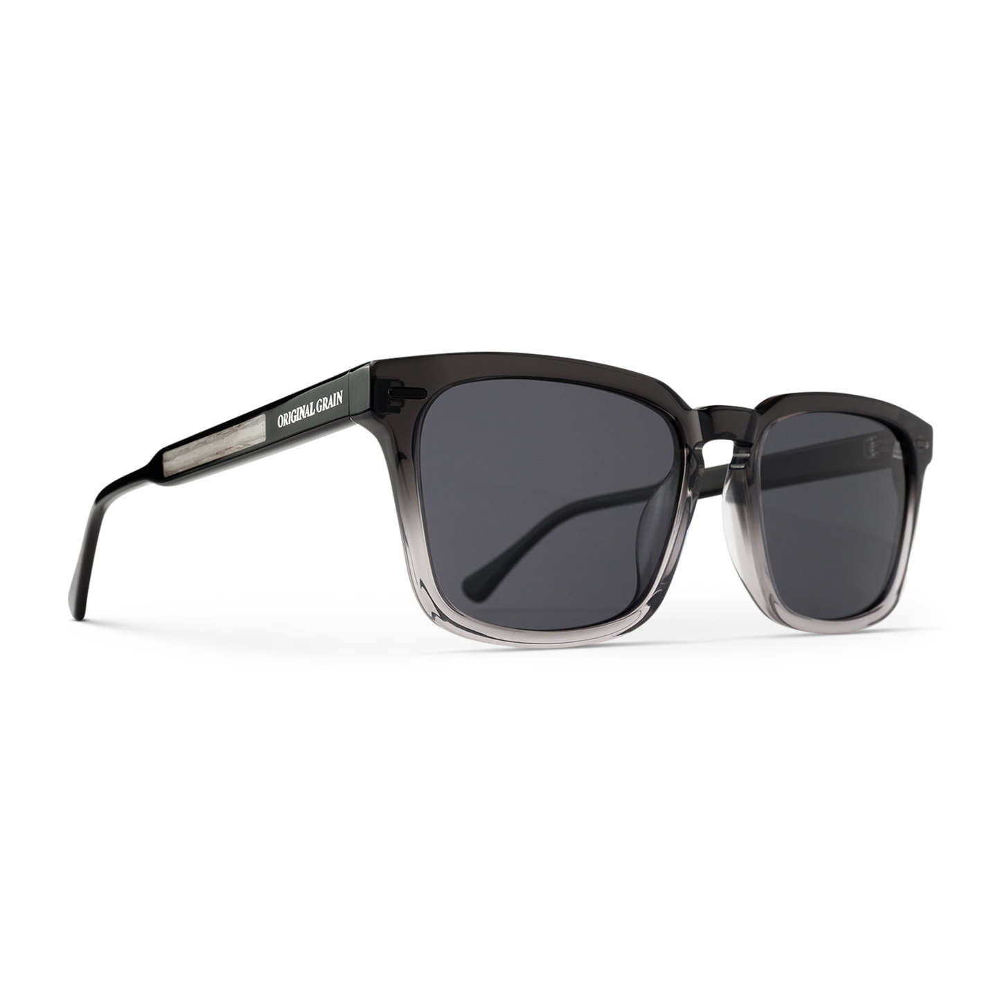 Sunset Grey oak Transparent Black Sunglasses