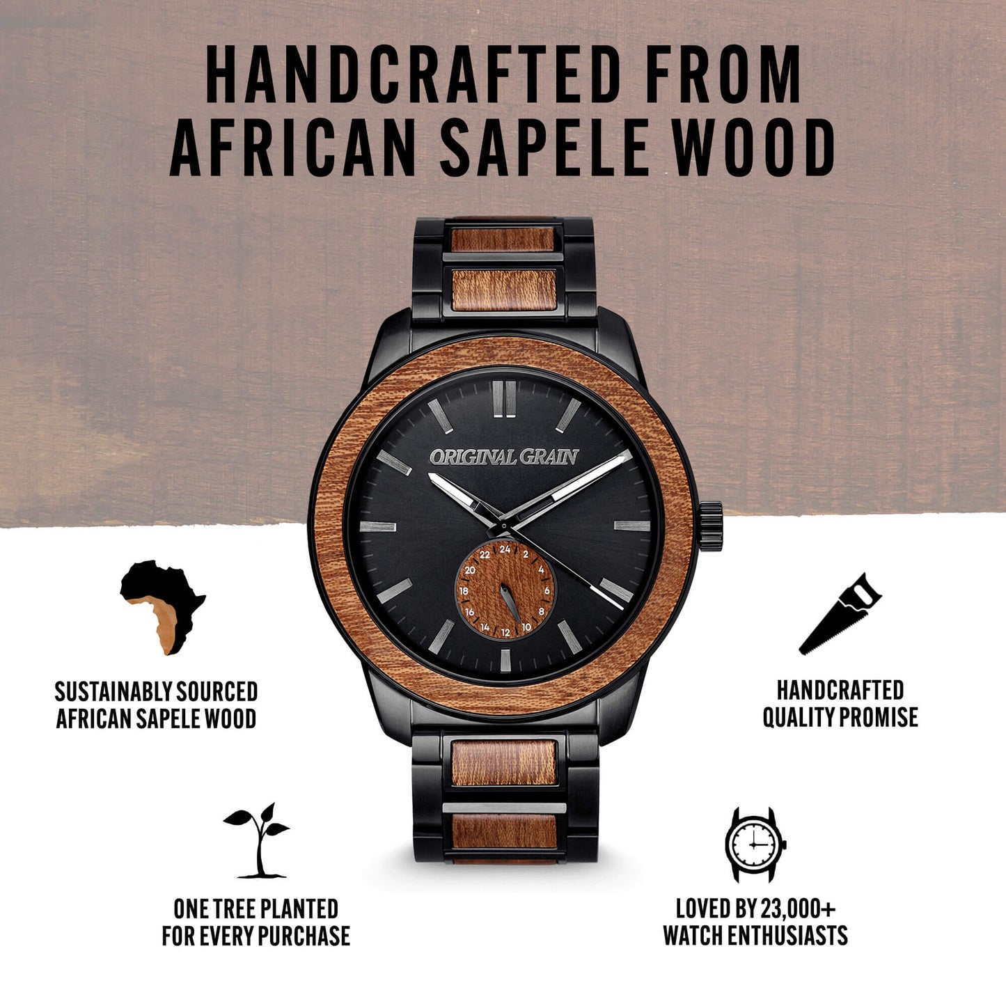 Sapele Black Barrel 46mm