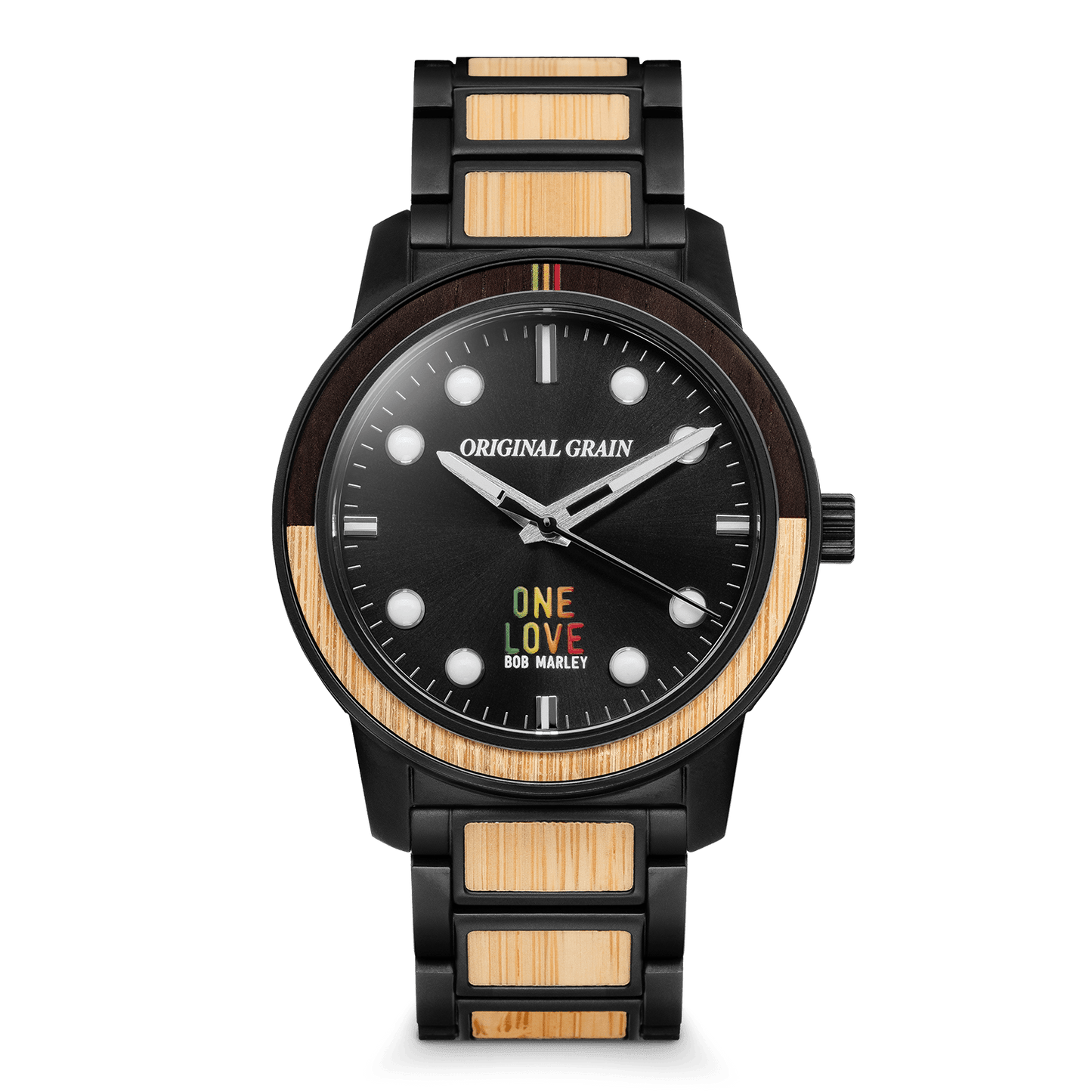 Bob Marley One Love Bamboo Black Barrel 42mm Original Grain