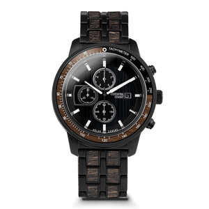 Fût de whisky carbonisé chrono solaire 45mm